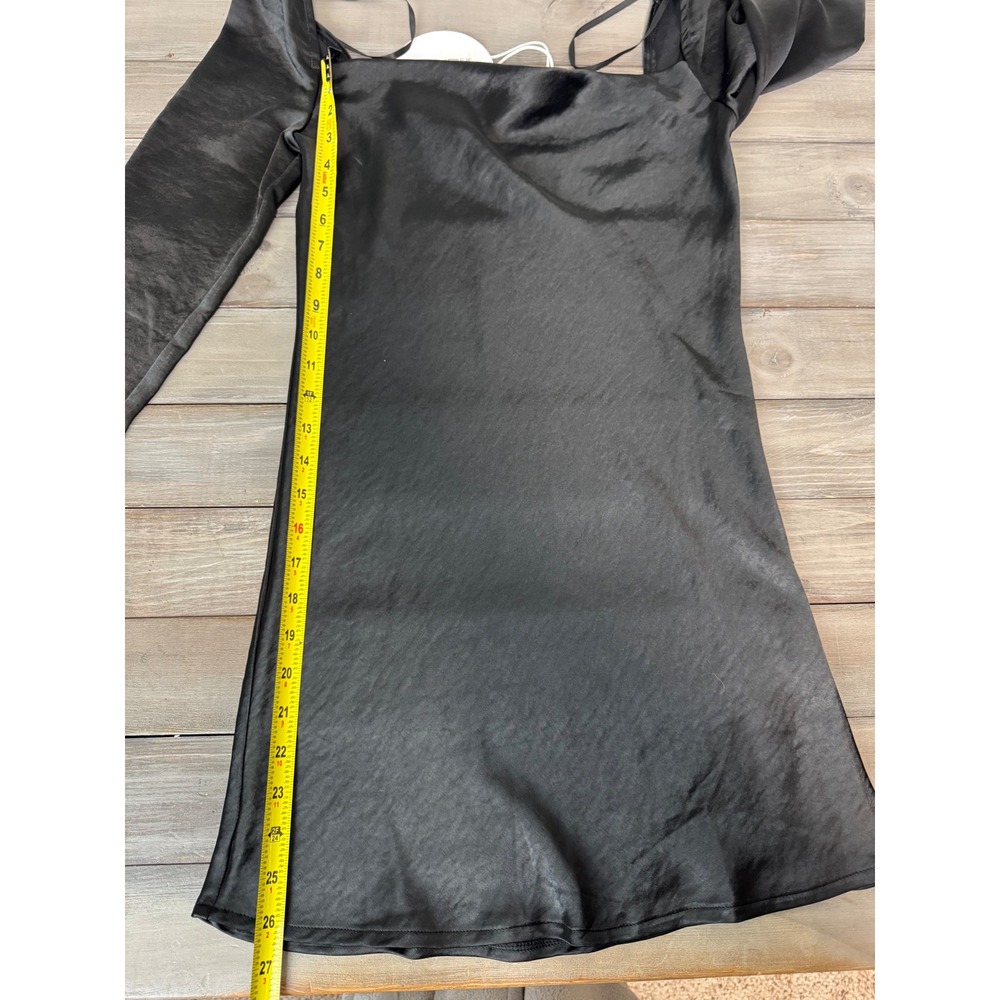 NWT Princess Polly Star Power Mini Dress Black Long‎ Sleeve Square Neck Size 2 - Picture 9 of 10
